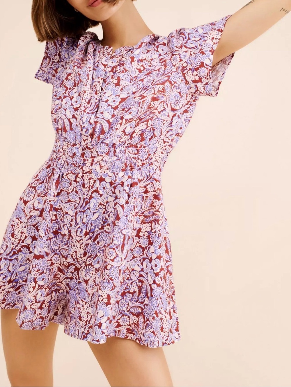 Anthropologie Somerset Linen Romper